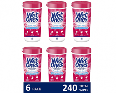 Wet Ones Antibacterial Hand Wipes Canister – 6 Pack – Just $11.97!