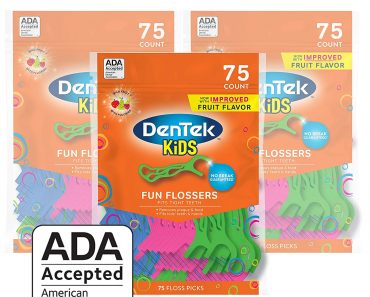 DenTek Kids Fun Flossers, 75 Count (Pack of 3) – Only $5.97!