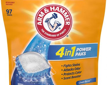 Arm & Hammer 4-in-1 Laundry Detergent Power Paks 97-ct Just $8.92!