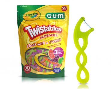 GUM Crayola Twistables Flossers, Fluoride Coated, Twisted Fruit Flavors, 90 Count – Only $2.99!