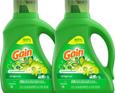 Pack of TWO 75 oz Gain Laundry Detergent Only $12.08!