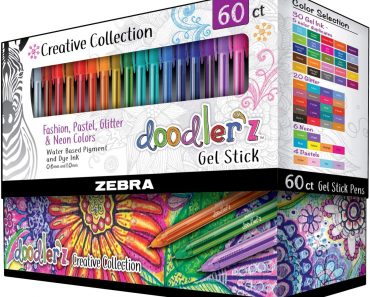 Zebra Pen Doodlerz Gel Stick Pen Mega Set (Pack of 60) – Only $17.66!