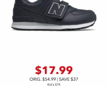 New Balance Kids 574 Sneaker $17.99 Today Only! (Reg. $54.99)