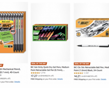 BIC Writing Instruments Up To 75% Off Today Only!