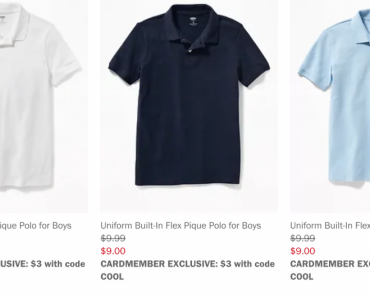 Old Navy: BOGO FREE Uniform Pants & Shorts! Plus, $3.00 Polos For Old Navy Cardholders!