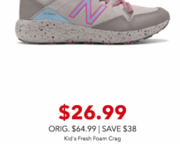 New Balance Kids Fresh Foam Crag Trail Sneakers Just $26.99! (Reg. $64.99)