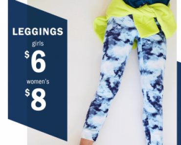 Old Navy: $6.00 Leggings For Girls & $8.00 Leggings For Women Today Only!