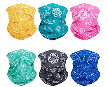 Bandana Scarf Wicking Headbands Face Cover – 6 Pack – Just $15.90!