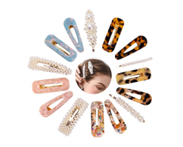 CUTE Beaded and Acrylic Hair Clips – 15 Pieces – Just $6.97!