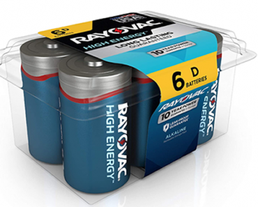 Rayovac Alkaline D Cell Batteries – 6 Count – Just $4.00! Or Less! Back in stock!