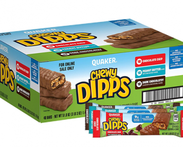 Quaker Chewy Dipps Chocolatey Covered Granola Bars – Variety Pack, 48 Bars – Just $8.28!