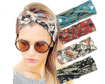 Boho Mask Button Headbands – Pack of 4 – Just $15.99!