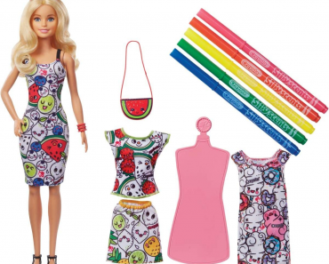 Barbie Crayola Color-in Fashions doll and Fashions Set Only $14.16!