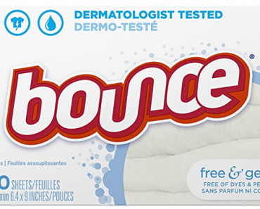 Bounce Fabric Softener Sheets, Free & Gentle, 240 Count Only $8.02!