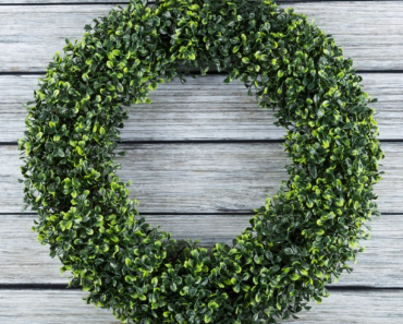 Pure Garden 19.5″ Artificial UV Resistant Boxwood Wreath Only $18.38! (Reg $72)