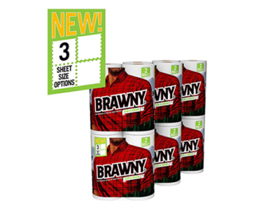 Brawny Tear-A-Square Paper Towels, Quarter Size Sheets, 16 Count of 128 Sheets Per Roll – Just $30.99!