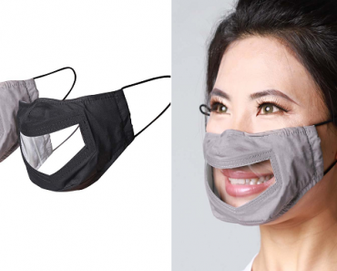 Clear Face Masks (Black & Grey) Set of 2 Only $14.99!