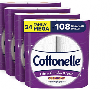 Cottonelle Ultra ComfortCare Soft Toilet Paper (24 Family Mega Rolls) Only $23.36 Shipped!