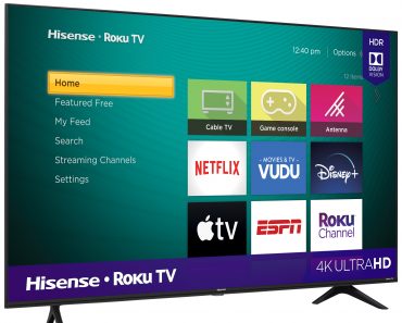 Hisense 58″ Class 4K UHD LED Roku Smart TV Only $278.00!