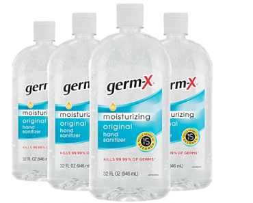 Germ-X Hand Sanitizer, Original, 32 Fluid Ounce (Pack of 4) Only $17.08!