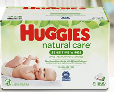 Huggies Natural Care Sensitive Baby Wipes, Unscented, 3 Refill Packs Only $11.58 Shipped!