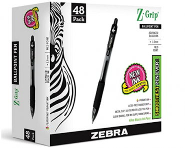 Zebra Pen Z-Grip Retractable Ballpoint Black Ink (48 Pieces) Only $8.95 Shipped! Today Only!