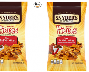 Snyder’s of Hanover Pretzel Pieces, Hot Buffalo Wing (Pack of 6) Only $9.02 Shipped! Great Reviews!