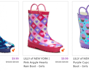 Lilly of New York Baby and Big Kids Rain Boots Only $9.99!