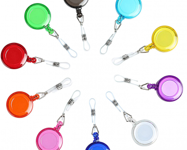 Retractable Badge (Or Face Mask) Holder Pack of 10 Only $8.99!
