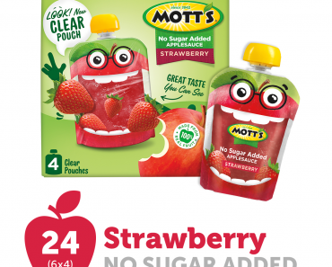 Mott’s No Sugar Added Strawberry Kiwi Applesauce (24 Pouches) Only $12.95!