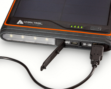 Ozark Trail 2400 Portable Phone Charger with Solar Panel Only $28.21! (Reg. $47)