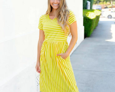 Striped Midi Dress (Multiple Colors) Only $18.99 + FREE Shipping! (Reg. $37)