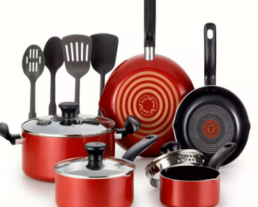 T-Fal 12pc Simply Cook Red Cook Set for Only $39.99 Shipped! (Reg. $59.99)
