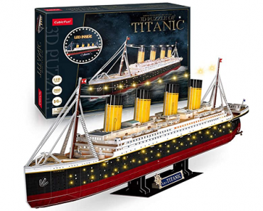 3D Puzzle Titanic LED Ship 34.6” Large Model Kit 266 Pieces Only $28 Shipped! (Reg. $60)