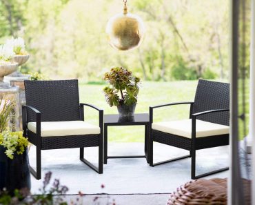 Walnew Patio Furniture Cushioned PE Rattan Bistro Patio Set – Only $124.99 Shipped!