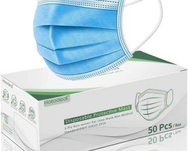 Hotodeal Disposable Face Masks (50 Count) – Only $16.99!