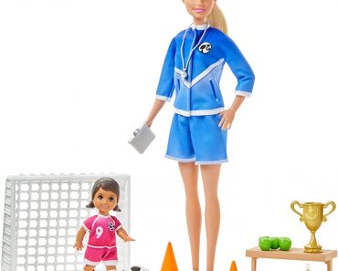 Barbie Soccer Coach Playset with Blonde Soccer Coach Doll – Only $12.49!