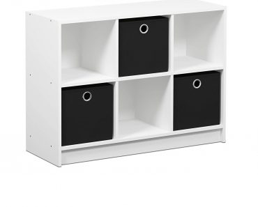 FURINNO Basic 3×2 Bookcase Storage (White/Black) – Only $40.68!