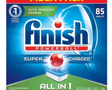 Finish All In 1 Powerball, Fresh 85 Tabs, Dishwasher Detergent Tablets – Just $12.98!