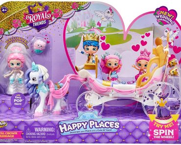 Shopkins Happy Places Royal Wedding Carriage with Pony and Petkins – Only $13.45!