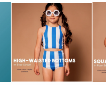 High-Waisted + Crop Top Kids Swimsuits by Kortni Jeane Just $14.99! (Reg. $24.99)