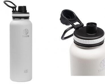 Takeya Originals Vacuum-Insulated Stainless-Steel Water Bottle – 40oz – Just $21.99!