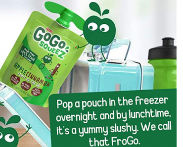 GoGo squeeZ Applesauce, Apple Cinnamon (12 Pouches) Only $5.11 Shipped! Grab for School Lunches!