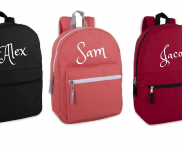 Personalized Embroidered Kids Adjustable Backpack Only $17.99 Shipped!