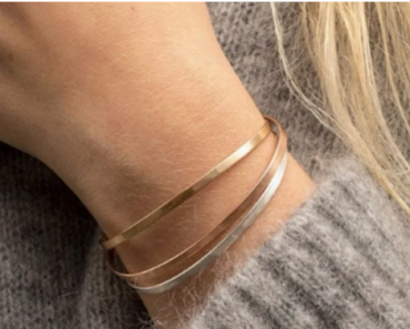 14K Gold | Perfect Dainty Bangle Only $13.99 Shipped!