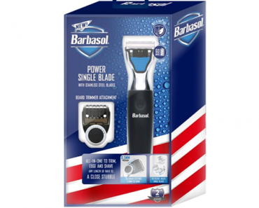 Barbasol Rechargeable Power Single Blade Wet/Dry Electric Shaver with Beard Trimmer – Just $24.99!