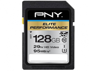 PNY Elite Performance 128GB SDXC UHS-I Memory Card – Just $20.99!