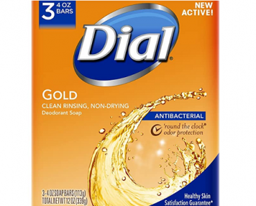 Dial Antibacterial Deodorant Bar Soap, Gold, 3 Bars Only $1.49 Shipped!