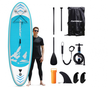 Famistar 8’7″ Inflatable Stand Up Paddle Board SUP w/ 3 Fins, Paddle, Pump & Carrying Backpack Only $259.99 Shipped! (Reg. $600)