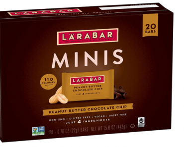 Larabar Mini Peanut butter Chocolate Chip, 20 Count Only $6.69 Shipped!